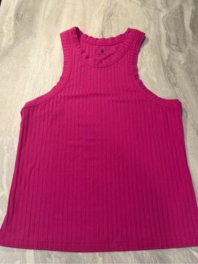 Free People Ribbed Tank Top - Fuchsia